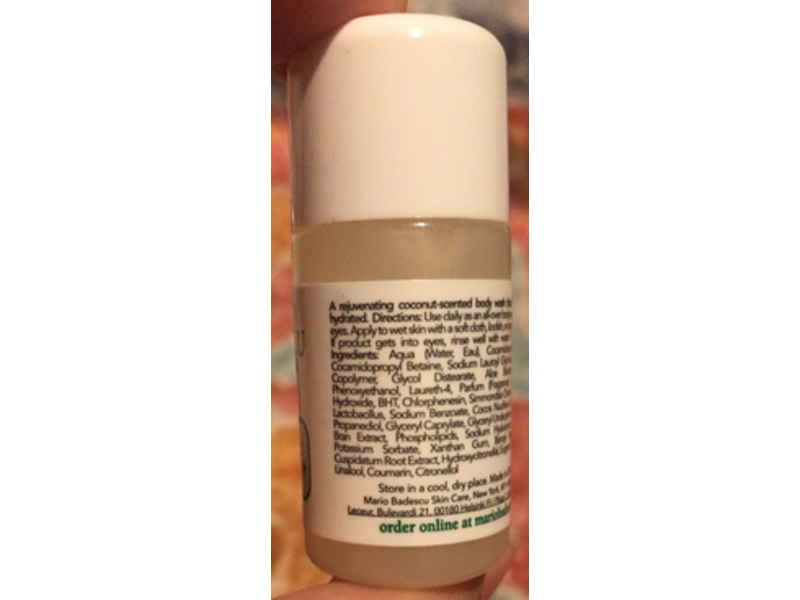 Mario Badescu Skin Care Body Soap, Coconut, 0.5 fl oz/15 mL