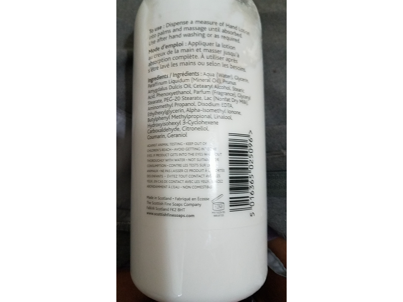 The Scottish Fine Soaps Company Au Lait Hand Lotion, 17.5 fl oz/500 mL