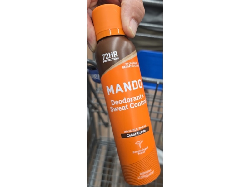 Mando Deodorant + Sweat Control Antiperspirant, Cedar Grove, 4.3 oz/122 g