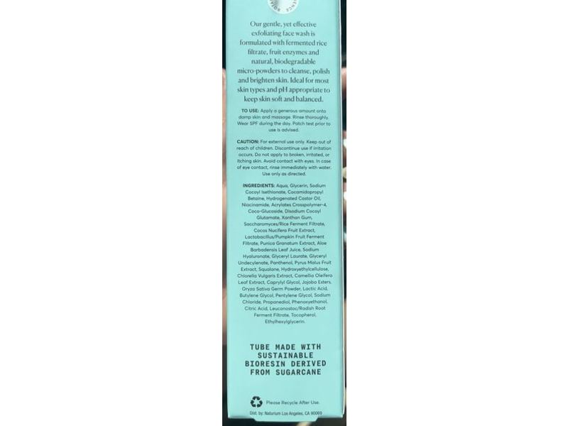 Naturium Fermented Rice Enzyme Cleanser, 4.0 fl oz/118 mL