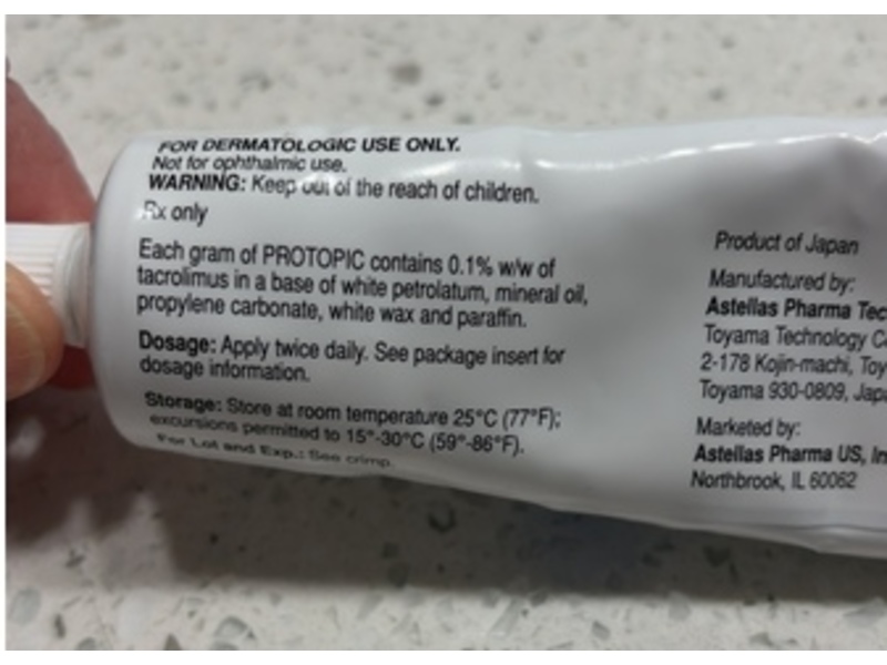 Protopic Ointment 0.1%, 60 g, Astella (RX)