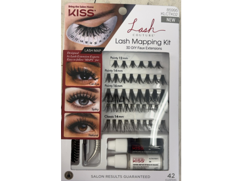 Kiss Lash Couture Mapping Kit, 42 Clusters, Pack Of 6
