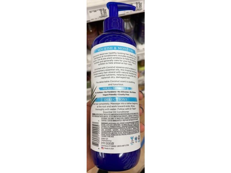 Dr Teal's Essential Oil Shampoo, Coconut & Essential Oils, 16 fl oz/473 mL