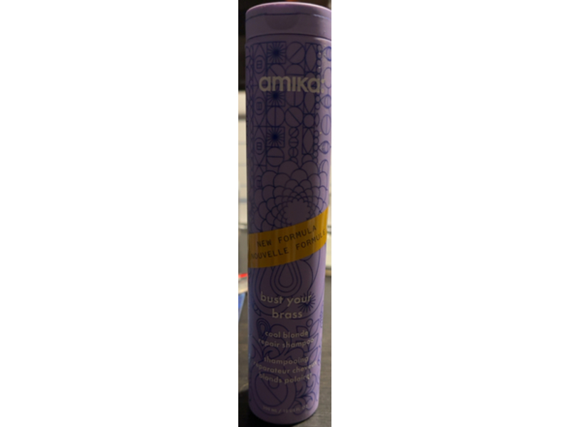 Amika Bust Your Brass Blonde Purple Shampoo, 10 fl oz/300 mL