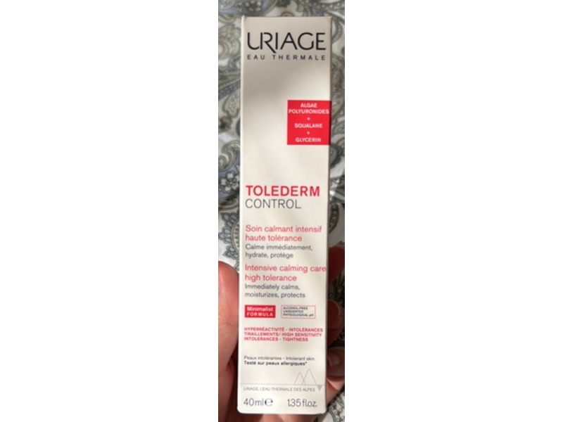 Uriage Eau Thermale Tolederm Control, Algae Polyuronides + Squalane + Glycerin, 1.35 fl oz/40 mL