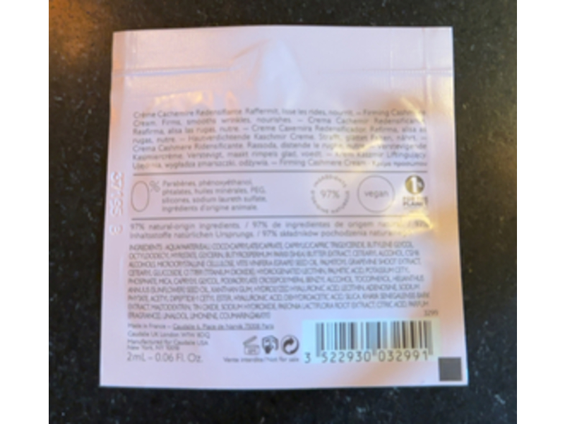 Caudalie Resveratrol-Lift Firming Cashmere Cream, 0.06 fl oz/2 mL