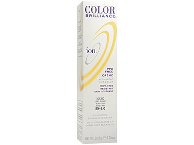Ion Color Brilliance Intense Shine Permanent Creme Hair Color, 8N Light Blonde, 2.05 oz/58.2 g