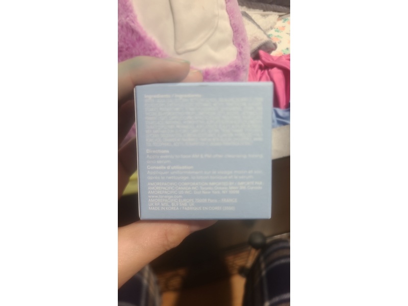 Laneige Water Bank Blue Hyaluronic Cream Moisturizer, 0.67 fl oz/20 mL