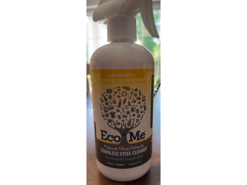 Eco Me Stainless Steel Cleaner, Lemon Fresh, 16 fl oz/473 mL