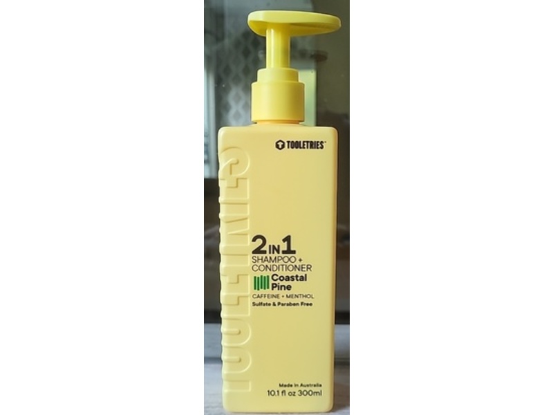 TOOLETRIES 2 In 1 Shampoo + Conditioner, Coastal Pine, 10.1 oz/300 mL