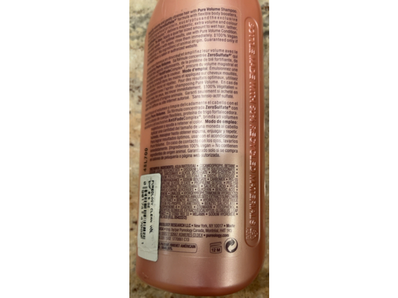 Pureology Clean Volume Shampoo, 8.5 fl oz/250 mL