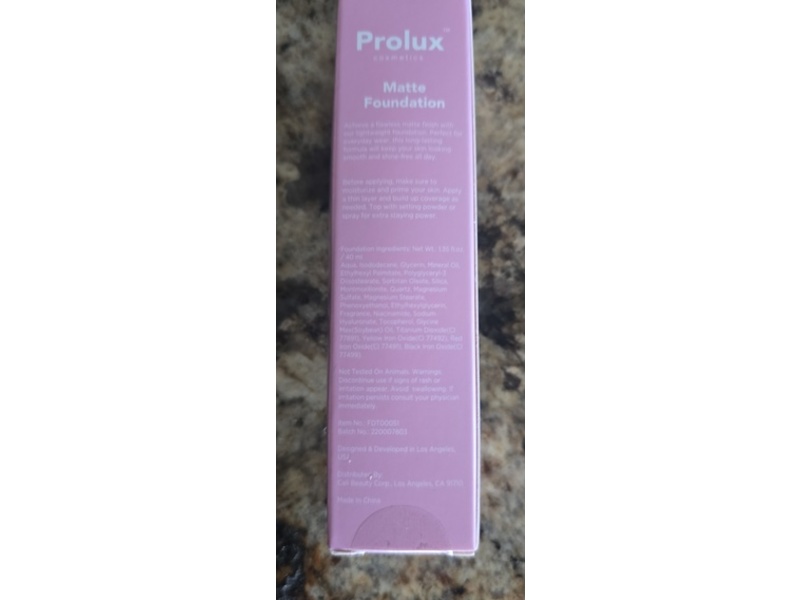 Prolux Matte Foundation, Natural, 1.35 fl oz/40 mL