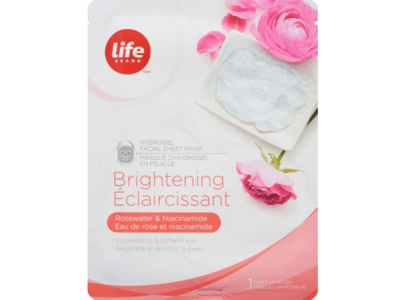 Life Brand Brightening Hydrogel Facial Sheet Mask, 1 Count