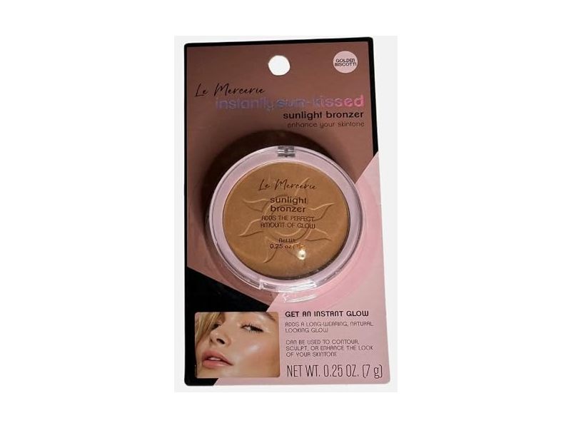Le Mercerie Instantly Sun-Kissed Sunlight Bronzer, Golden Biscotti, 0.25 oz/7 g