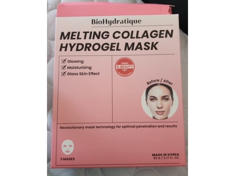 Bio Hydratique Melting Collagen Hydrogel Mask, 3.17 fl oz/90 g, 3 Count