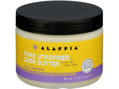 Alaffia Pure Unrefined Shea Butter, Lavender, 11 oz/312 g