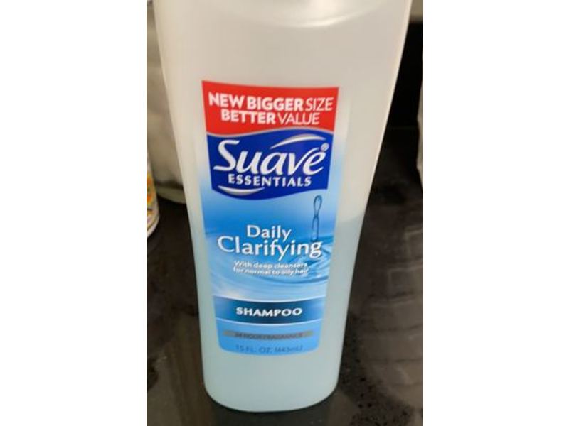 Suave Essentials Daily Clarifying Shampoo, 15 fl oz/443 ml, Pack Of 6