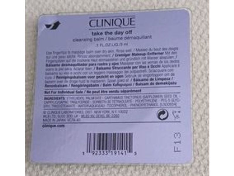 Clinique Take The Day Off Cleansing Balm, 0.1 fl oz/3 mL
