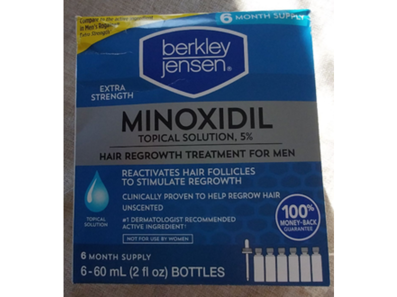 Berkley Jensen Minoxidil Hair Regrowth Treatment, 2 fl oz/ 60 mL