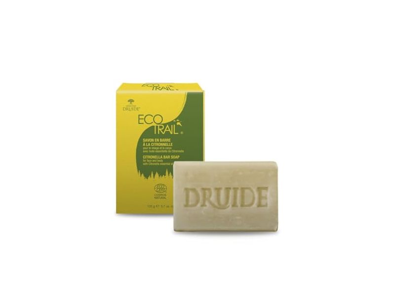 Druide Eco Trail Citronella Bar Soap, Citronella Essential Oil, 3.7 oz/105 g