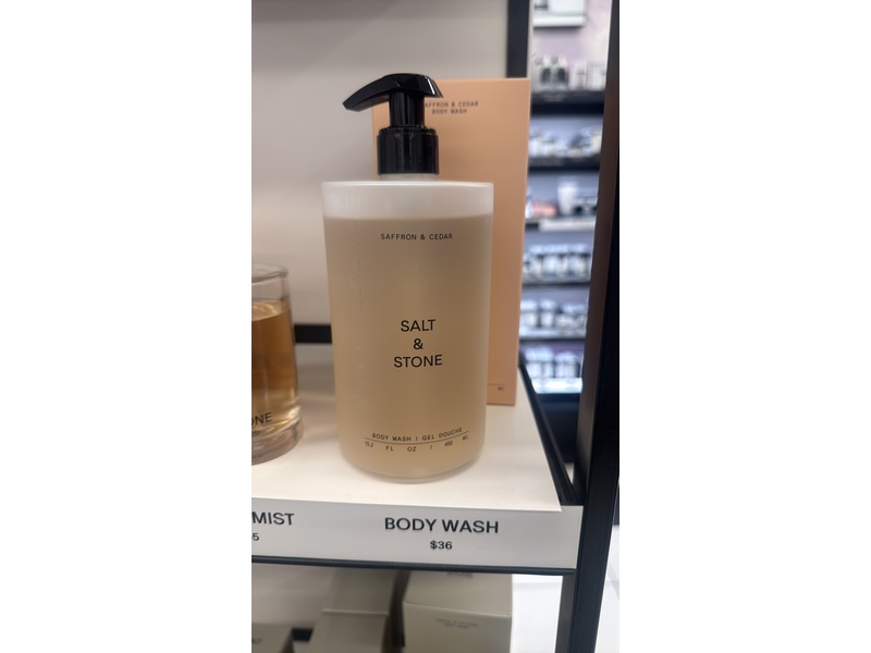 Salt & Stone Body Wash, Saffron & Cedar, 15.2 fl oz/450 mL