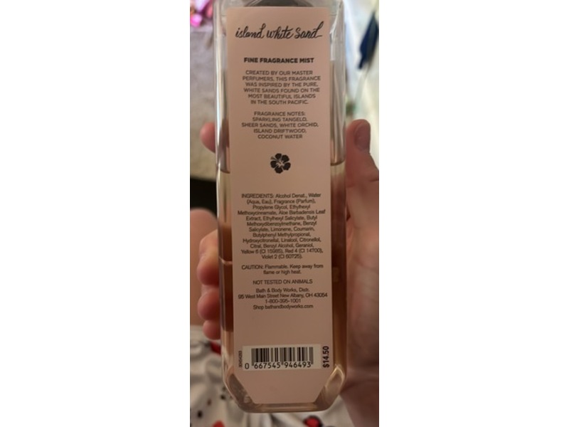 Bath & Body Works Fragrance Mist, Island White Sand, 8 fl oz/236 mL