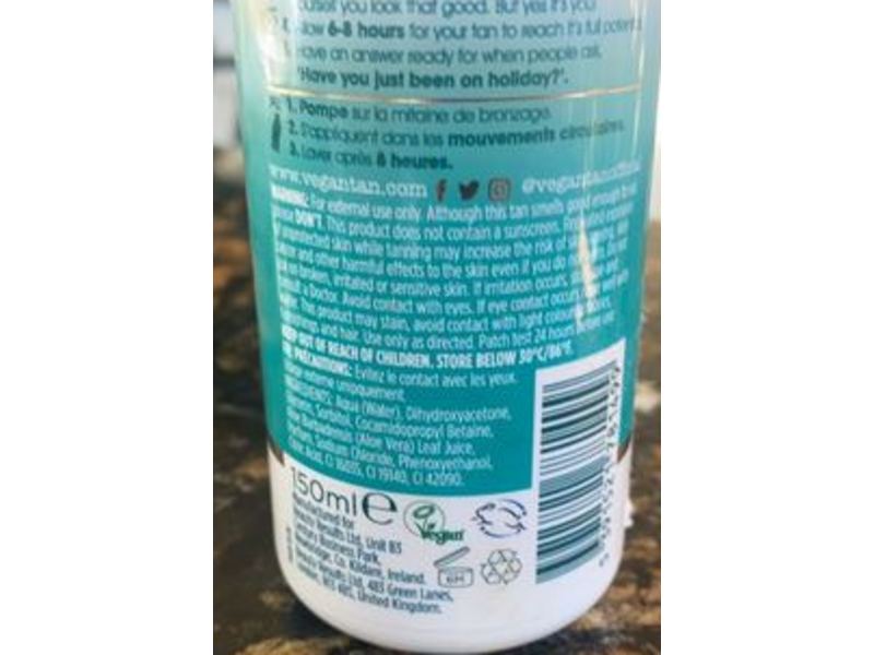 Vegan Tan Self Tan Mousse, Dark, 5.28 fl oz/150 mL