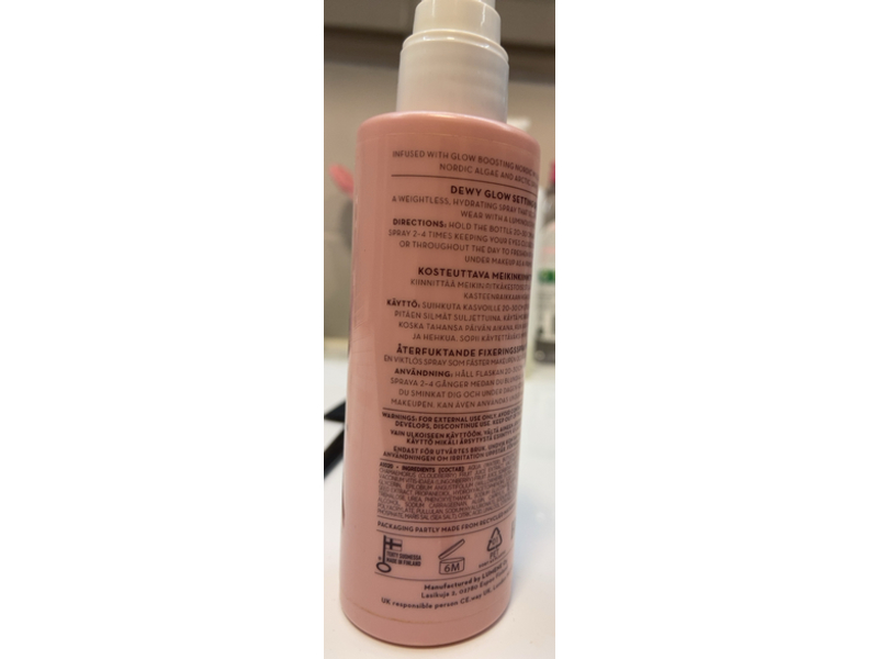 Lumene Invisible Illumination Dewy Glow Setting Spray, 3.4 fl oz/100 mL