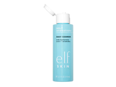 e.l.f. Skin Holy Hydration Daily Cleanser, Hyaluronic Acid + Ceramides, 3.71 fl oz/110 mL