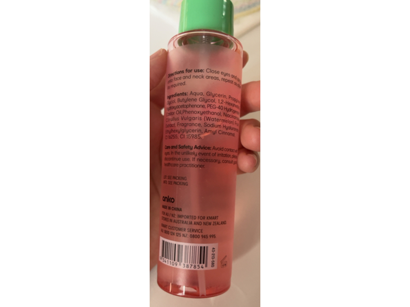 Anko Hydrating Face Mist, Watermelon, 100 mL