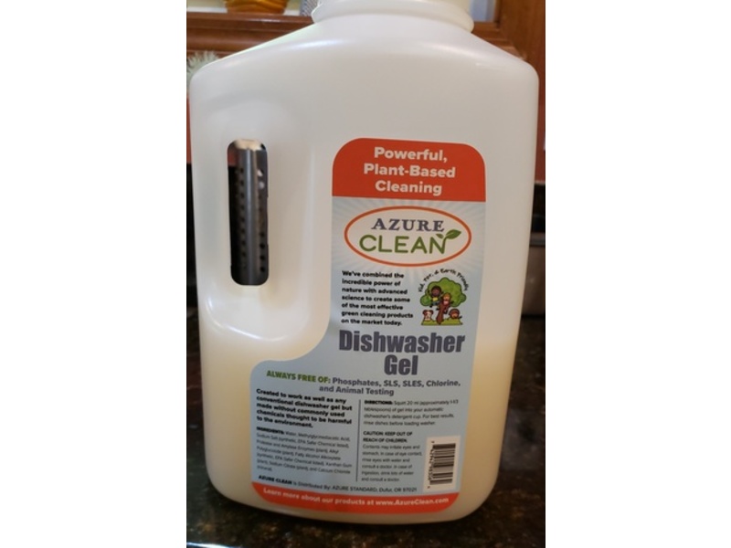 Azure Clean Dishwasher Gel, 189 Loads, 128 fl oz/1 Gallon