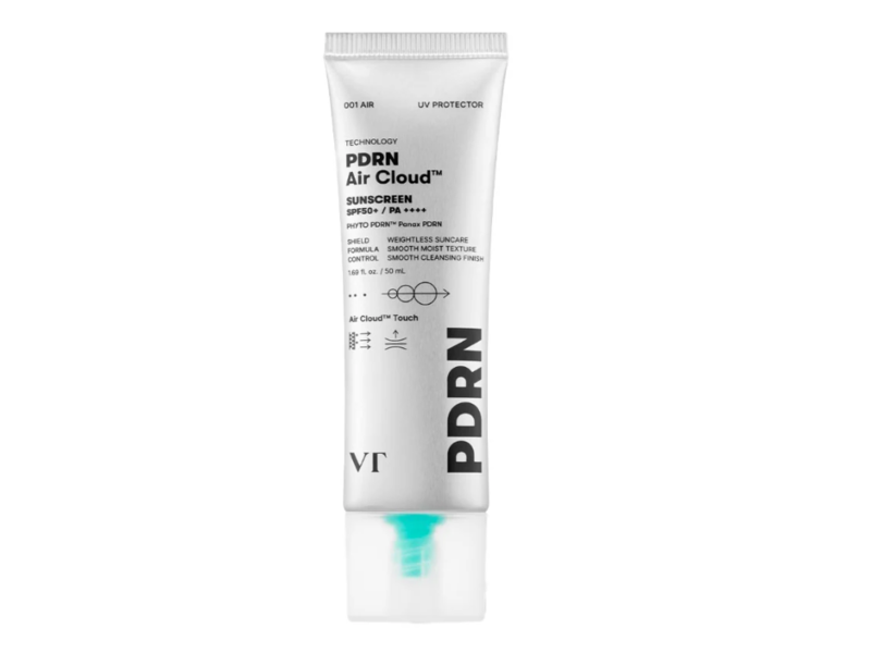 VT Cosmetics PDRN Air Cloud Sunscreen, SPF 50+ PA++++, 1.69 fl oz/50 mL