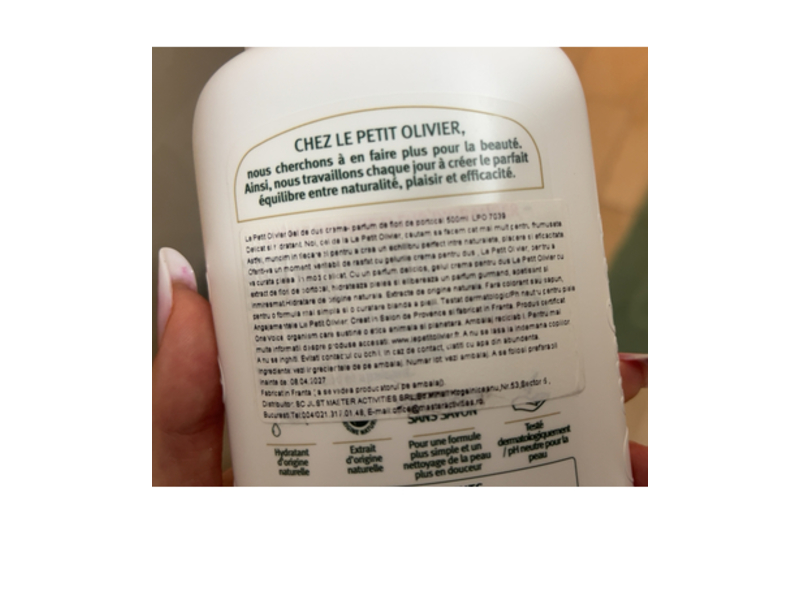 Le Petit Olivier Shower Cream, Orange Blossom, 500 mL