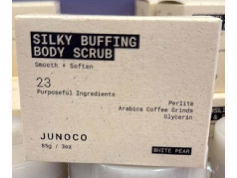 Junoco Silky Buffing Butter Scrub, White Pear, 30 oz/85 g