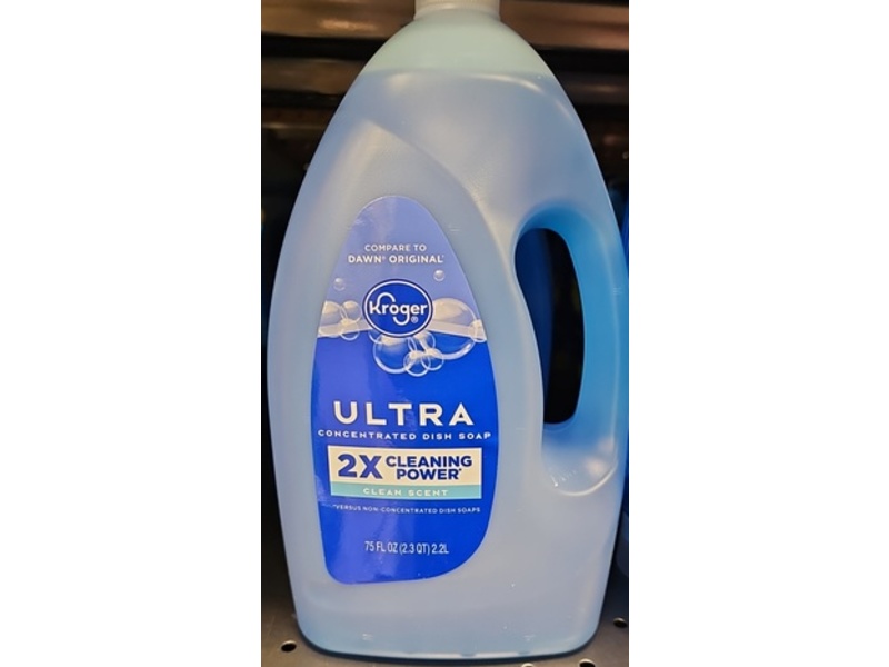 Kroger Ultra Concentrated Dish Soap, Clean Scent, 75 fl oz/2.2 L