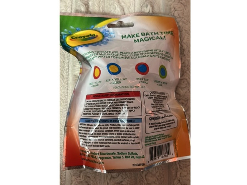 Crayola Color Twist Bath Bomb, Mango Tango Scent, 60 g