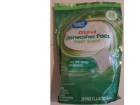 Great Value Original Dishwasher Pacs, Fresh Scent, 15.6 oz/445g, 33 Count - thumbnail 2