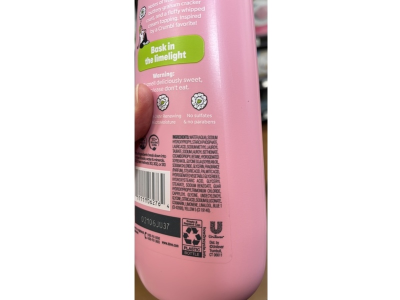 Dove x Crumbl Nourishing Body Wash, Key Lime Pie, 20 fl oz