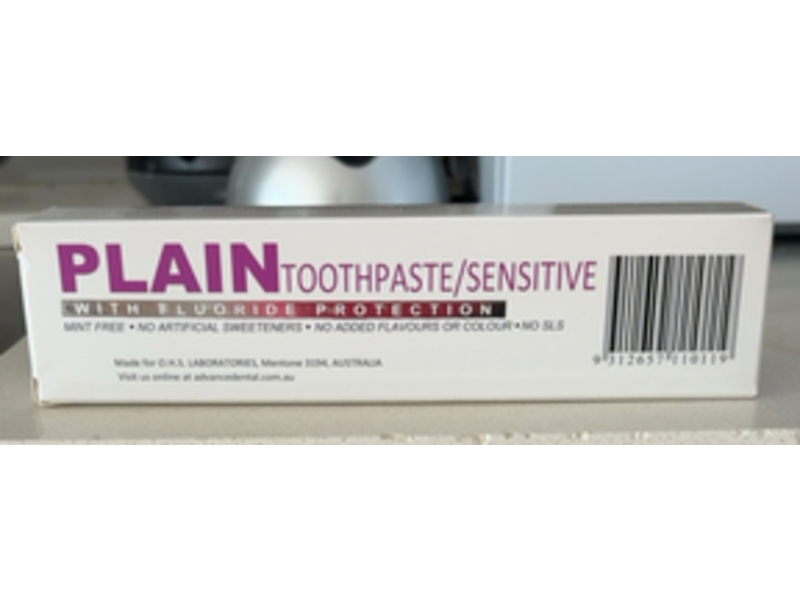 Plain Toothpaste/Sensitive, 100 g