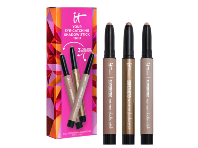 It Cosmetics Superhero Shadow Stick Trio, Super Slate, Taupe, Bare & Brave, 0.05 oz/1.6 mL
