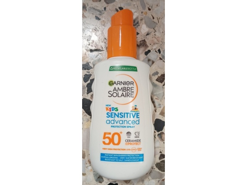 Garnier Ambre Solaire Kids Sensitive Advanced Protection Spray, SPF 50+, 150 mL