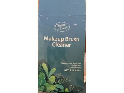 Clean N Fresh Makeup Brush Cleaner, Fragrance Free, 3.4 fl oz, Pack Of 2