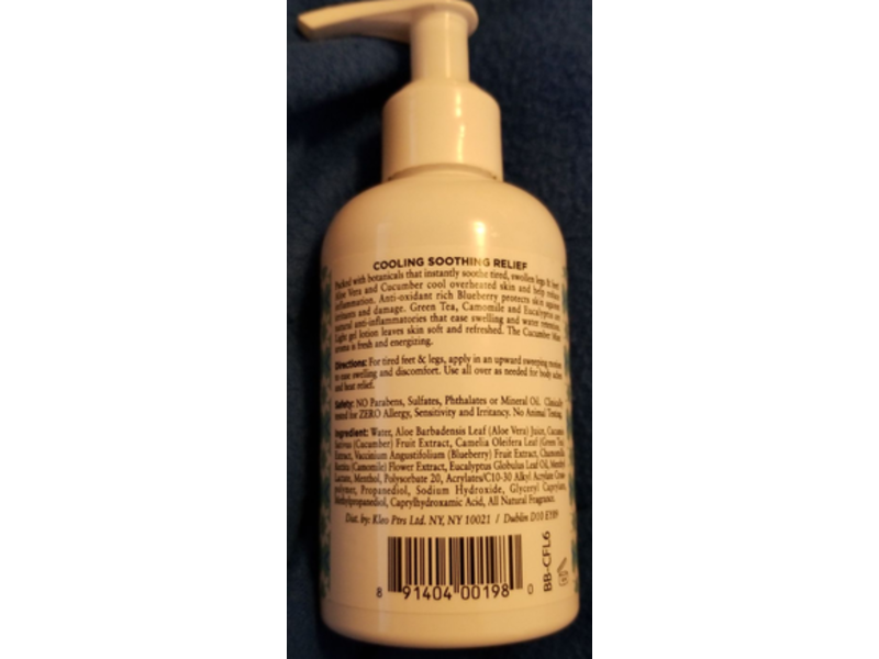 Body Boost Cooling Lotion, Cucumber Mint, 6 oz/180 mL