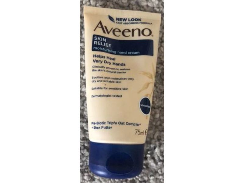 Aveeno Skin Relief Moisturizing Hand Cream, Prebiotic Triple Oat Complex + Shea Butter, 2.53 oz/75 mL