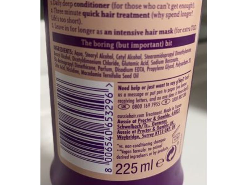 Aussie 3 Minute Miracle Moisture Deep Treatment, 225 mL
