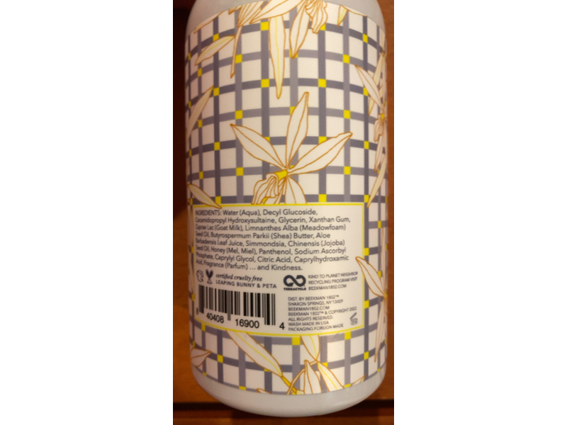 Beekman 1802 Goat Milk Hand & Body Wash, Vanilla Woods, 12.5 fl oz/370 mL