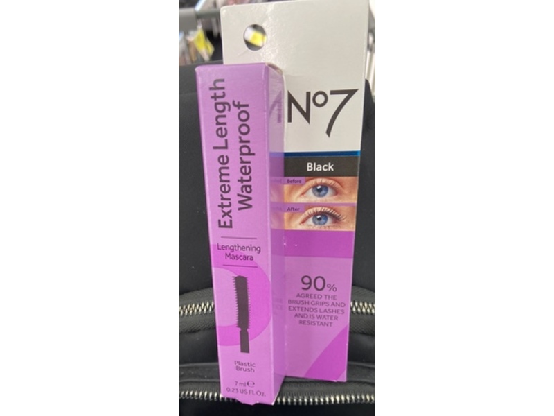 No7 Extreme Lengthening Mascara, Black, 0.23 fl oz/7 mL