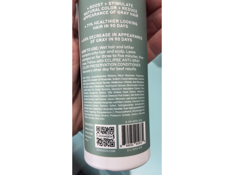 Zenagen Eclipse Anti-Gray Color Preservation Shampoo, 6.75 fl oz/200 mL