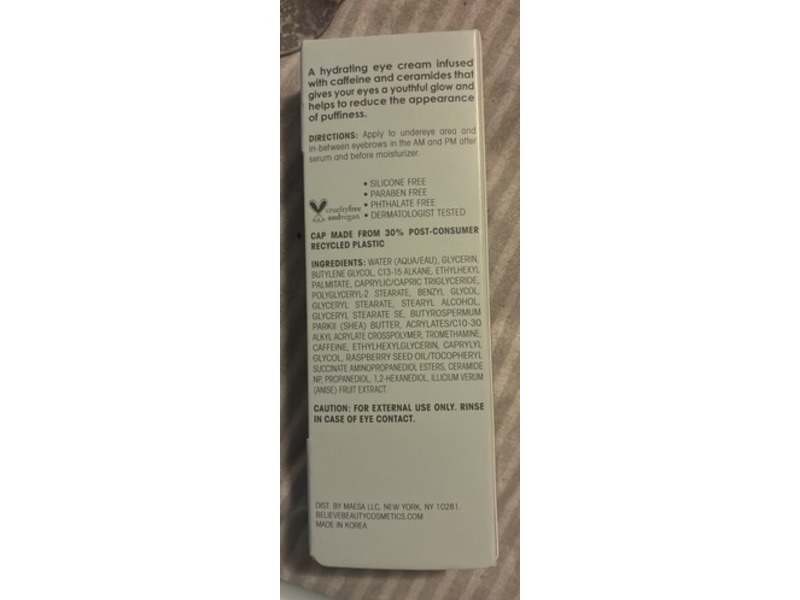 Believe Beauty Skin Reviving Eye Cream, 0.5 fl oz/15 mL