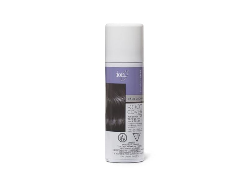 Ion Root Cover Temporary Hair Color, Dark Brown, 2 oz/72 mL